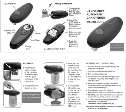 Electric Automatic Can Opener Kitchen Gadgets