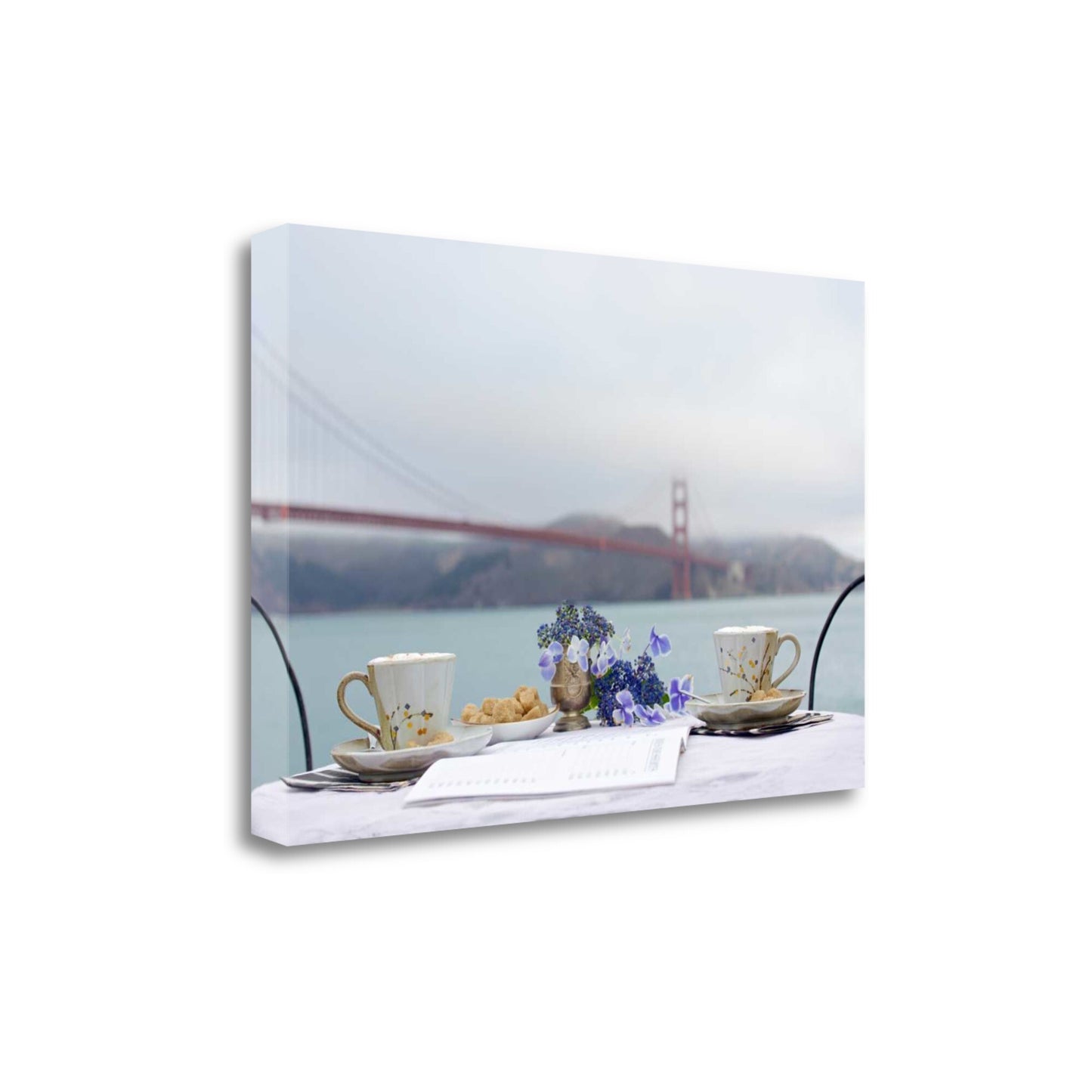 Afternoon Tea Time For Two Golden Gate Bridges Canvas Painting