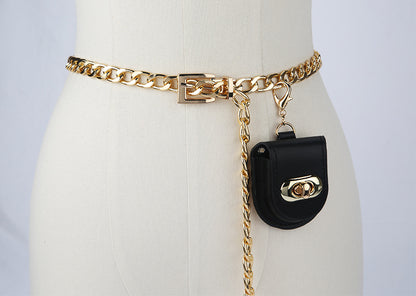 Hip Hop Metal Chain Bag Accessories Dress Jeans Belt Decoration