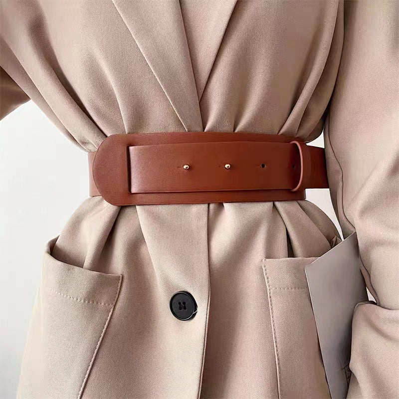 Fashion High Design Sense Wide Waist Wrap Waist Belt Blouse Skirt Coat Slimming Accessories