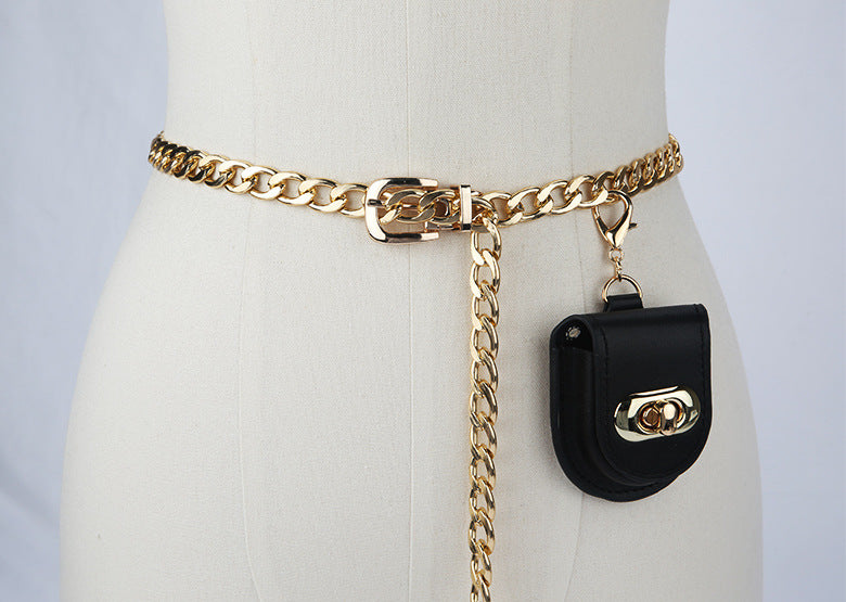 Hip Hop Metal Chain Bag Accessories Dress Jeans Belt Decoration