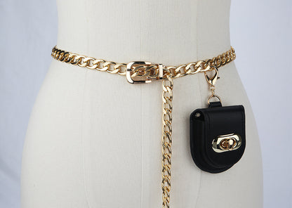 Hip Hop Metal Chain Bag Accessories Dress Jeans Belt Decoration