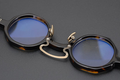 Japanese Small Square Hand-made Irregular Retro Glasses Frame