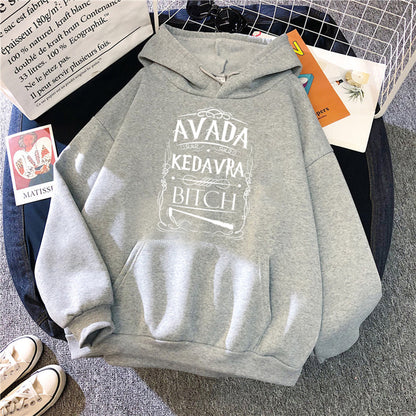 Women With Fleece Loose Hoodies And Letters