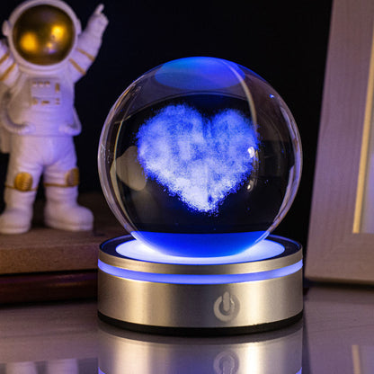 Creative 3D Inner Carving Luminous Crystal Ball