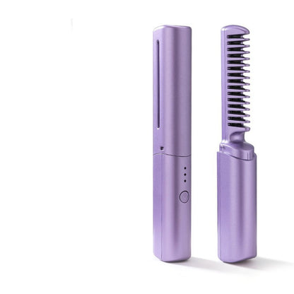 Professional Wireless Hair Straightener Curler Comb