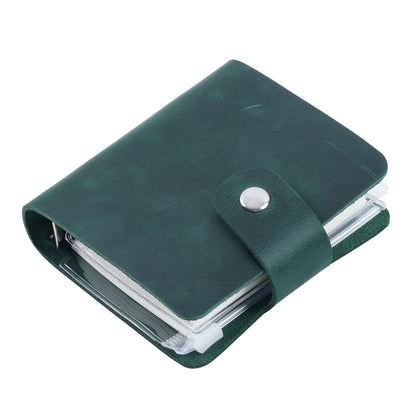 Three-ring Mini Loose-leaf Handbook Top Layer Cowhide Notepad