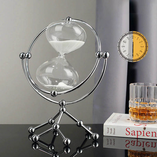 Modern round hourglass 30-minute timer decoration