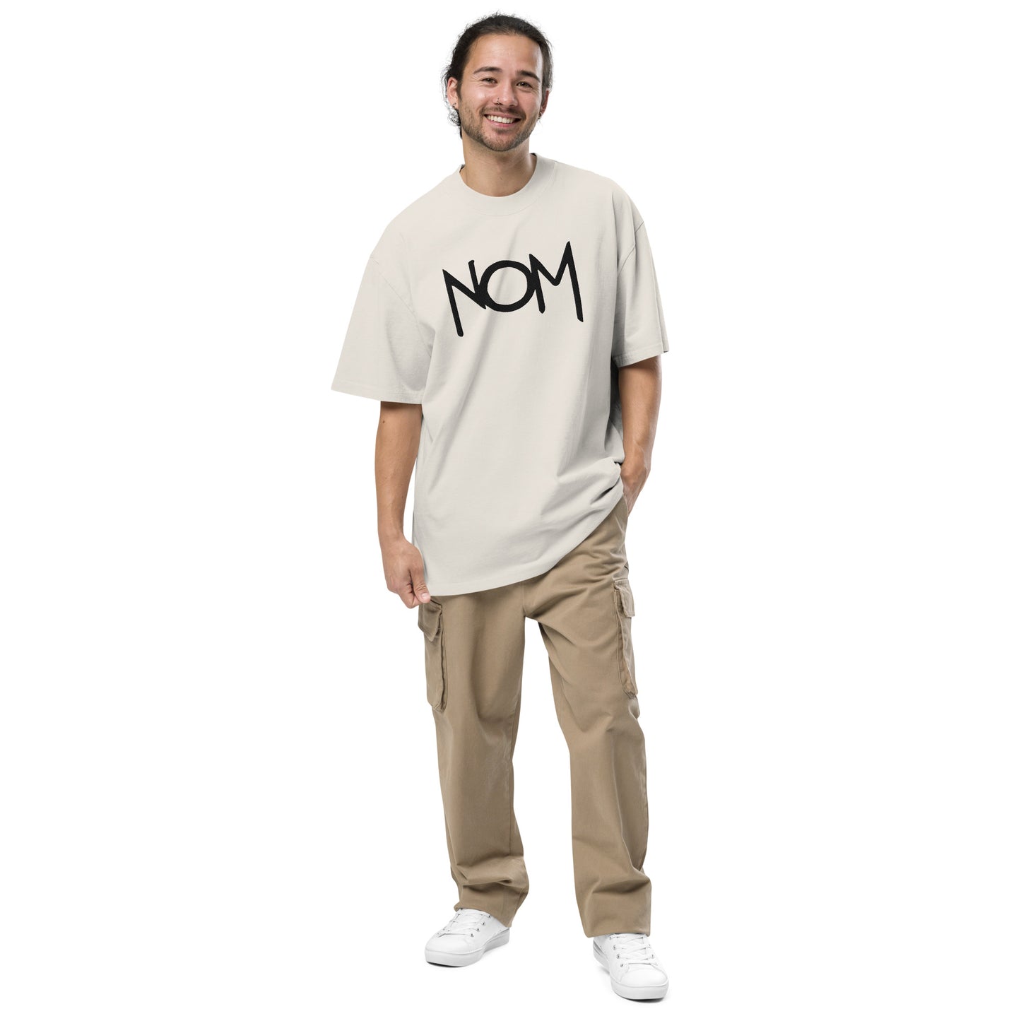 "NOM" Oversized faded t-shirt