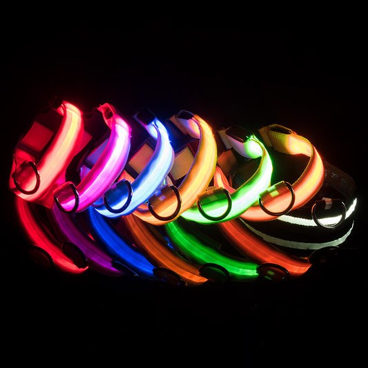 USB Charging Led Dog Collar Anti-Lost/Avoid Car Accident Collar For Dogs Puppies Dog Collars Leads LED Supplies Pet Products