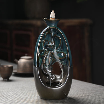 Ceramic incense smoke burner