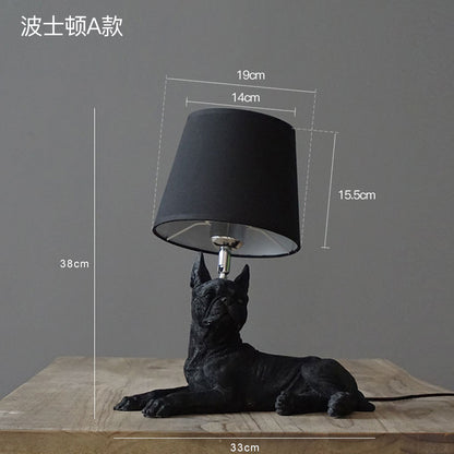 Nordic Denmark retro bedroom bedside lamp creative study room decoration lamp children's room puppy table lamp