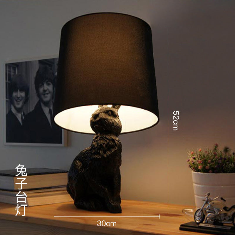 Nordic Denmark retro bedroom bedside lamp creative study room decoration lamp children's room puppy table lamp