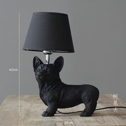 Nordic Denmark retro bedroom bedside lamp creative study room decoration lamp children's room puppy table lamp