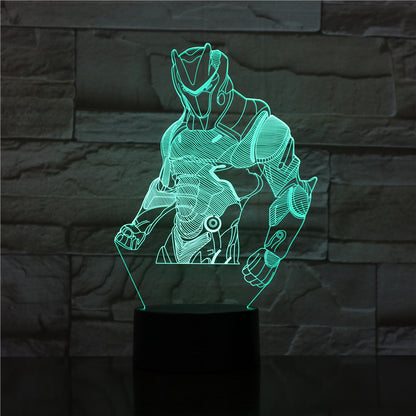 3D Night Light Colorful LED Light Fortress Hero Gun Weapons