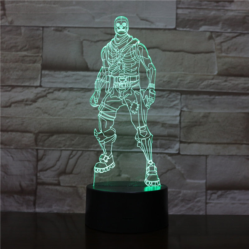 3D Night Light Colorful LED Light Fortress Hero Gun Weapons