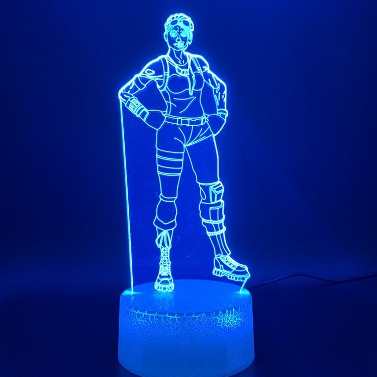 3D Night Light Colorful LED Light Fortress Hero Gun Weapons