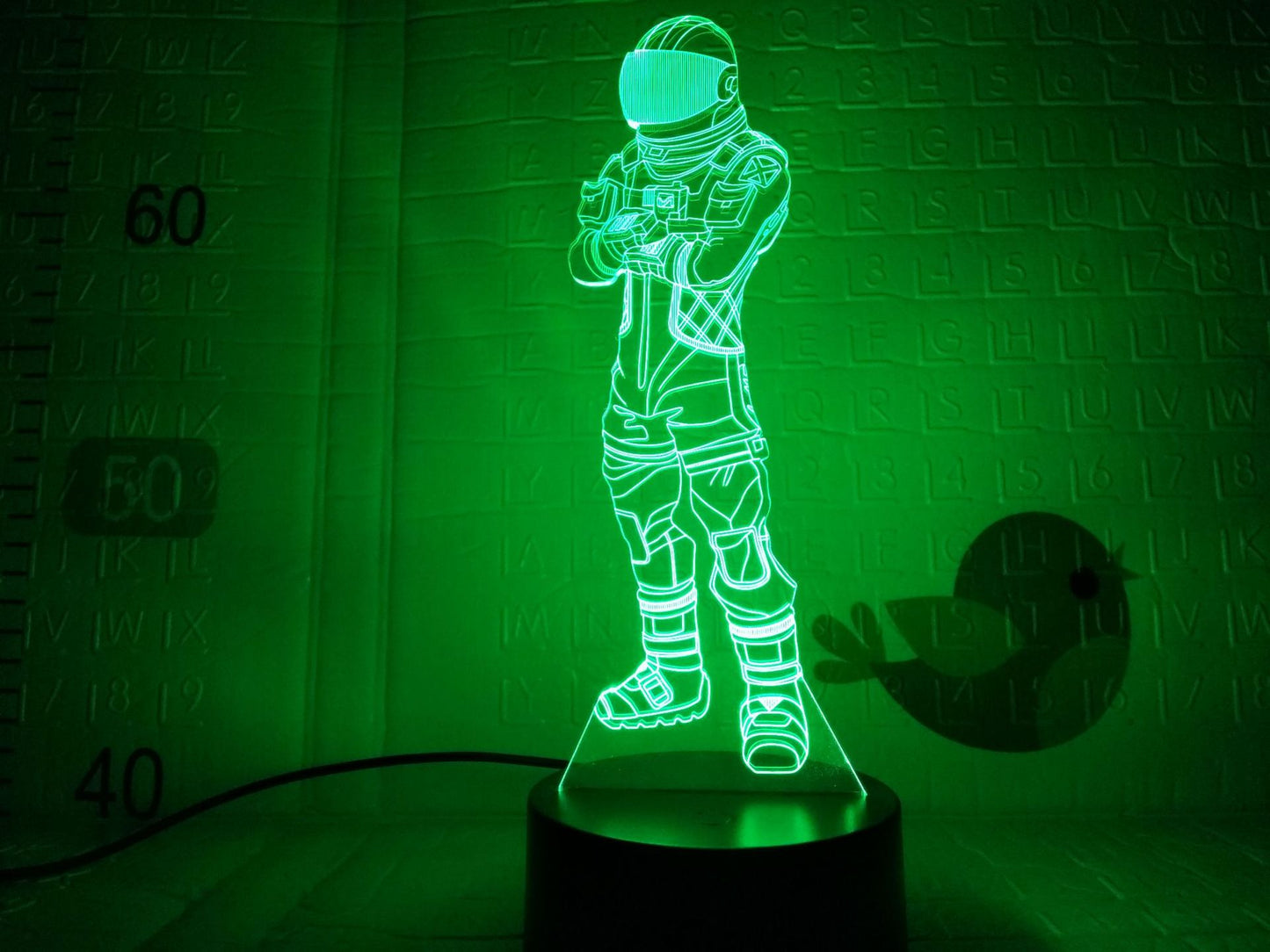 3D Night Light Colorful LED Light Fortress Hero Gun Weapons