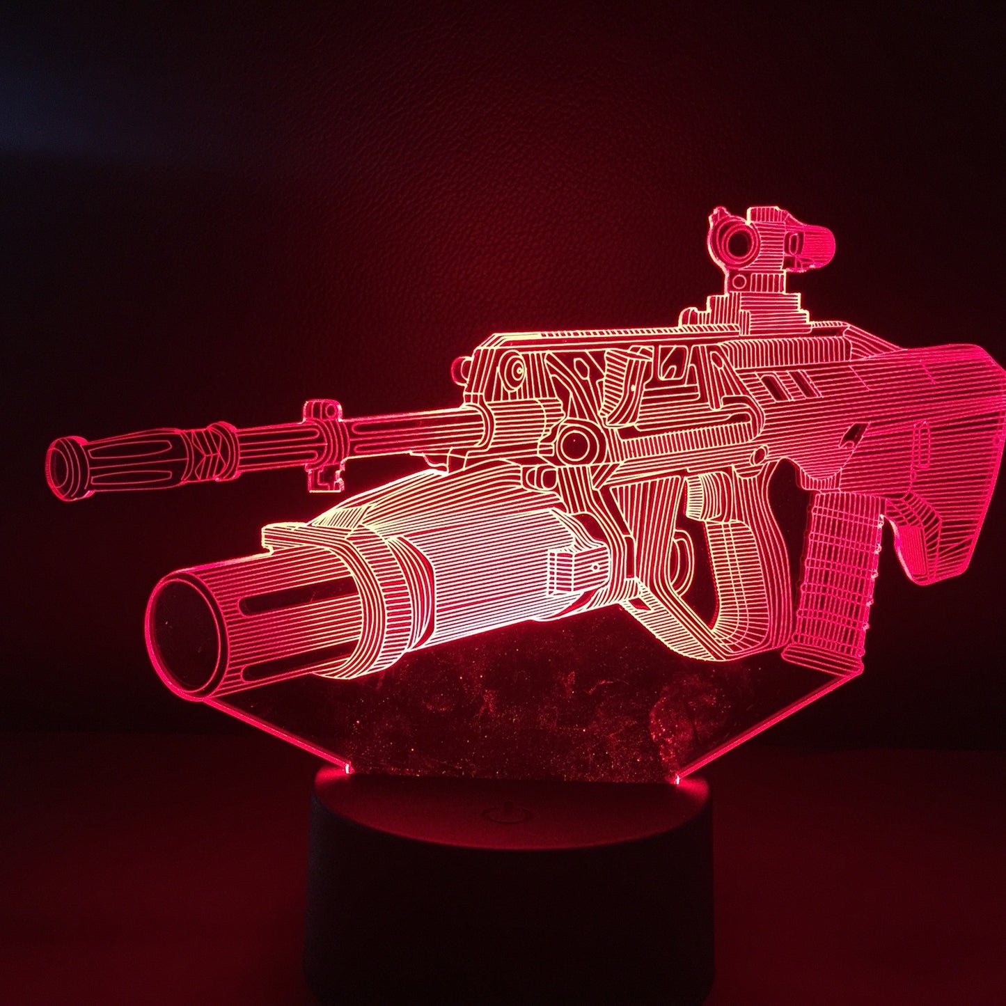 3D Night Light Colorful LED Light Fortress Hero Gun Weapons