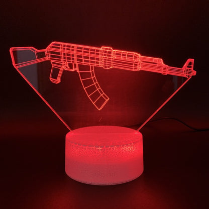 3D Night Light Colorful LED Light Fortress Hero Gun Weapons