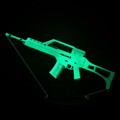 3D Night Light Colorful LED Light Fortress Hero Gun Weapons