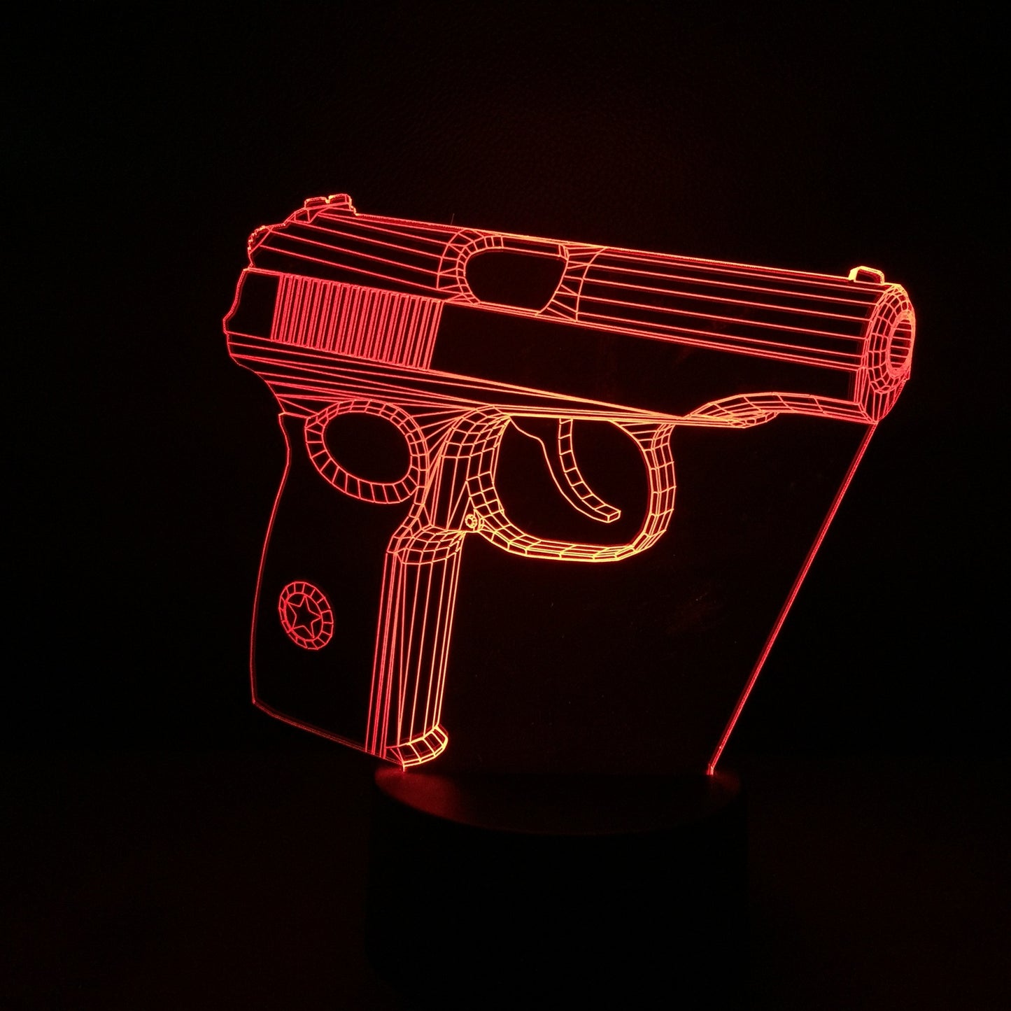 3D Night Light Colorful LED Light Fortress Hero Gun Weapons