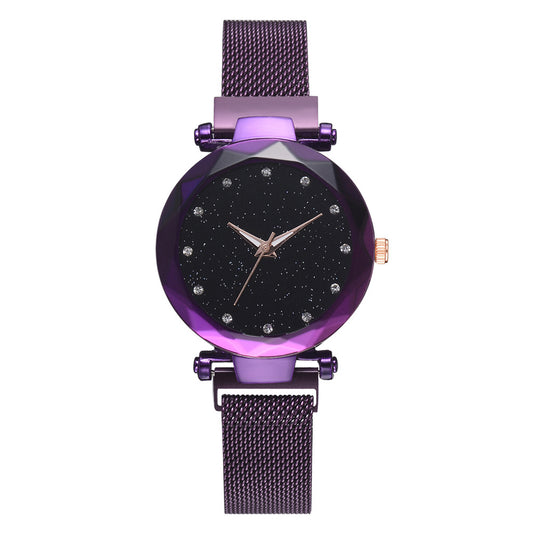 Ladies star dust watch magnet strap