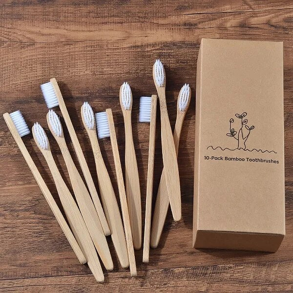 Adult bamboo toothbrush toothbrush set