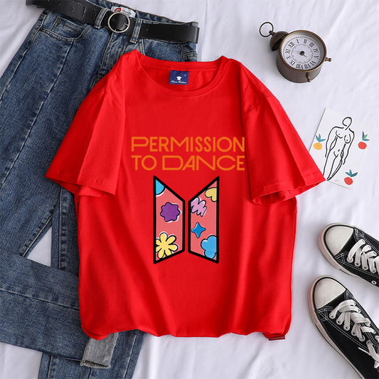 Summer Women's T-shirts Kpop Dance Harajuku Streetwear Cotton Tops