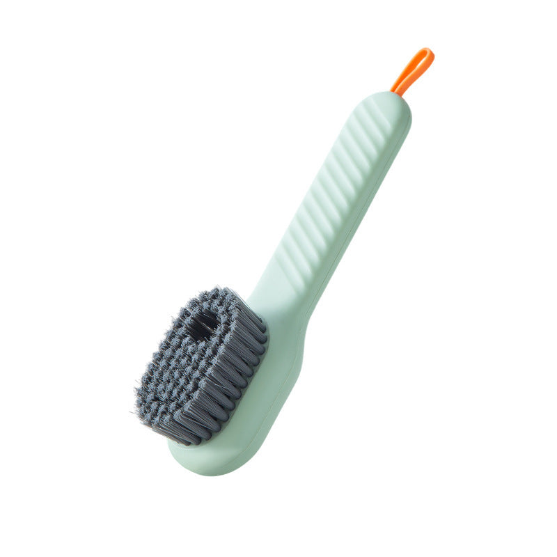 Multifunctional automatic liquid-adding shoe brush