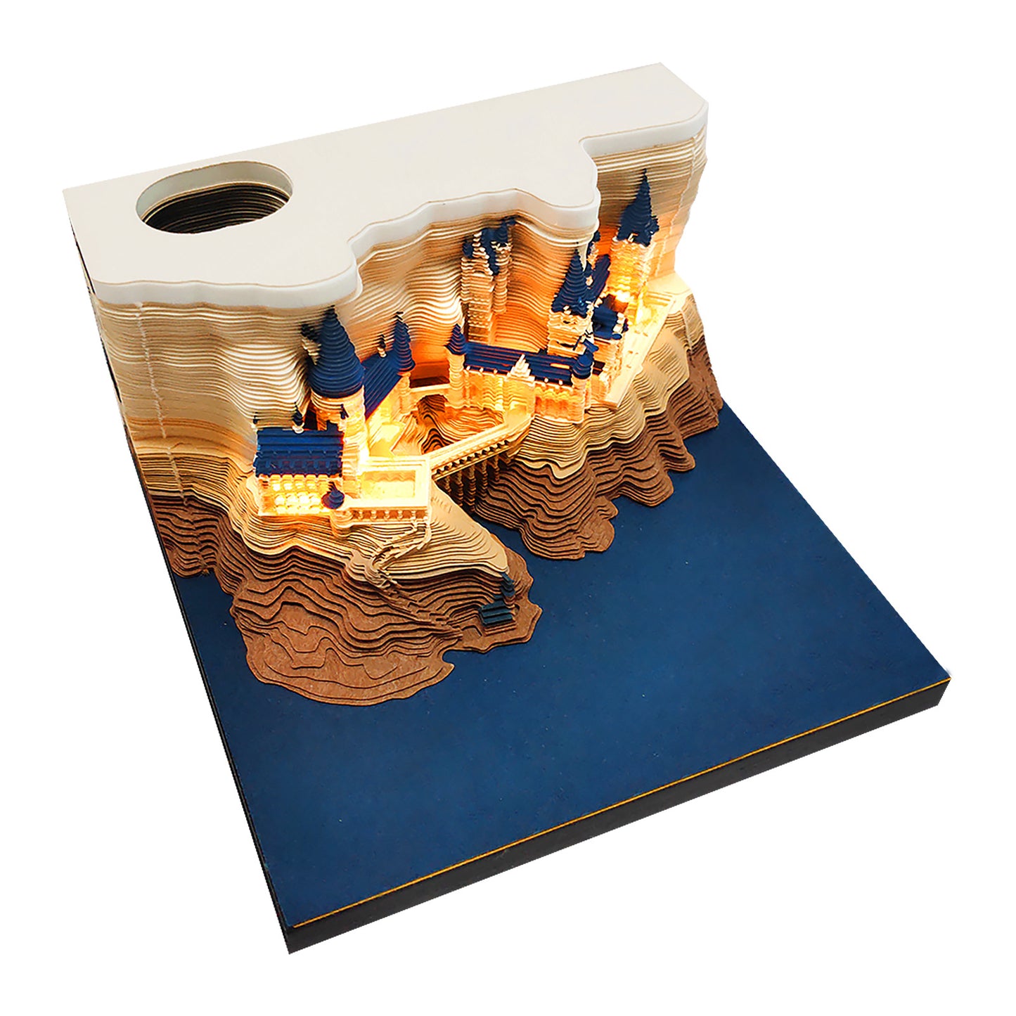 Harry Potter three-dimensional hand-torn notes 3D Hogwarts College Castle